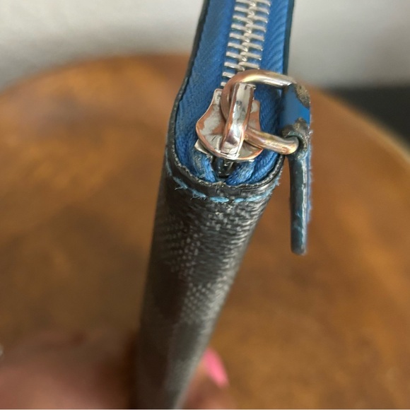 LOUIS VUITTON Long Wallet Zip Around Damier Graphite Portefeuille Vasco - Picture 5 of 14